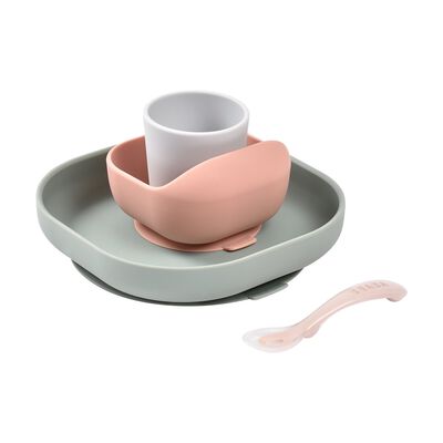 Silikon-Geschirrset 4-teilig - Eucalyptus