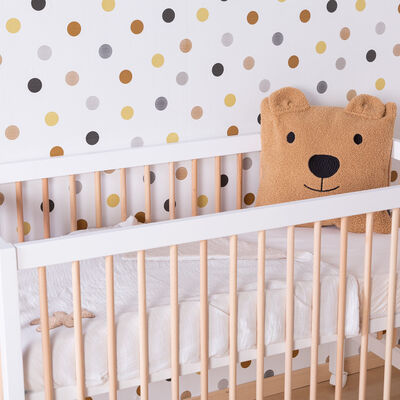 COT 97 - Lit de bébé - 120x60Cm - Blanc Naturel