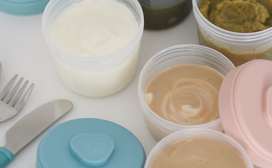 Starter Food Storage Set &ndash; 6 Clip portions Container (2x90ml + 4x150ml)