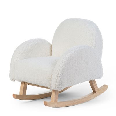 Chaise A Bascule Pour Enfants - Teddy - Ecru Naturel