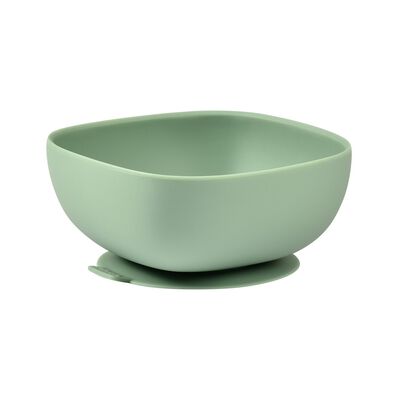 Silicone Suction Bowl sage green