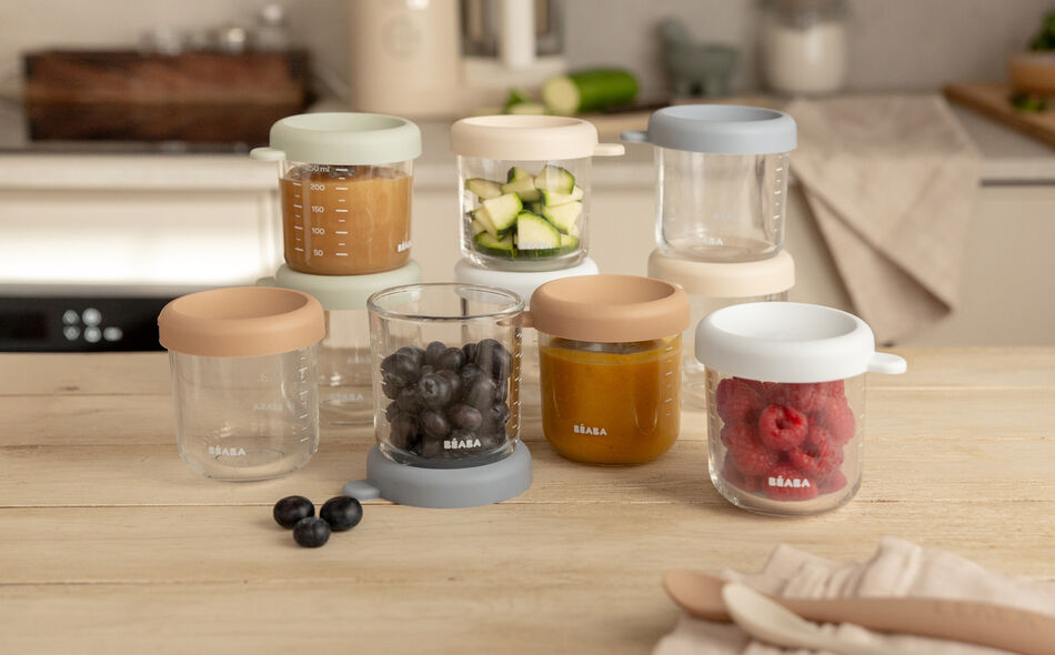 Set van 10 glazen portiepotten 250ml - Natural color mix
