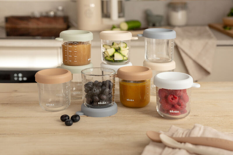 Set van 10 glazen portiepotten 250ml - Natural color mix