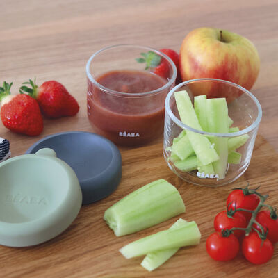 Lot de 2 portions verre 150 ml Mineral / Vert sauge