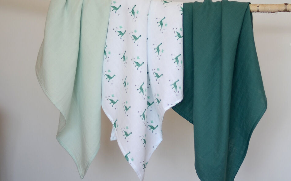 Pack of 3pcs Swaddle Muslin Jurassic