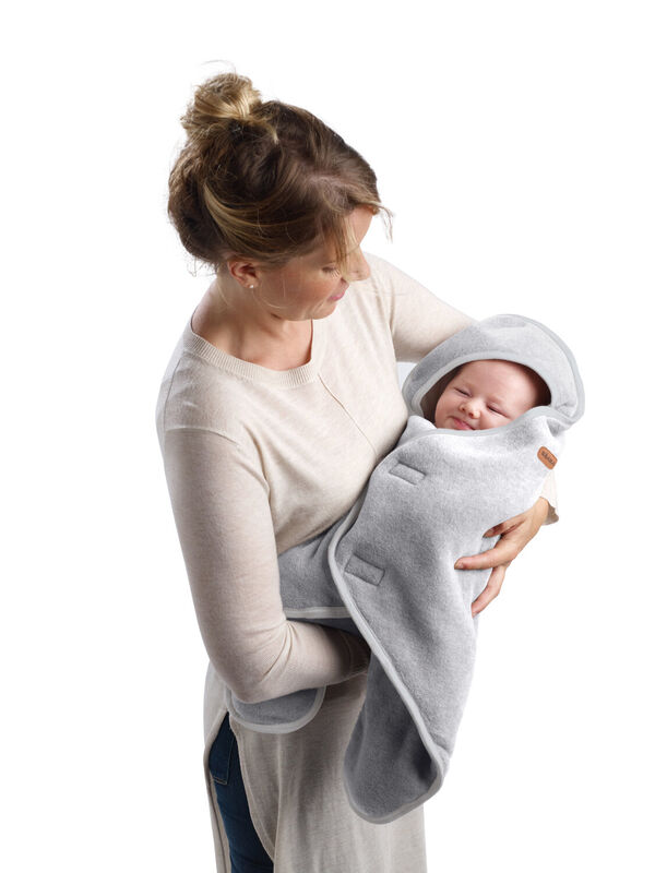 Babynomade&reg; double fleece heather grey