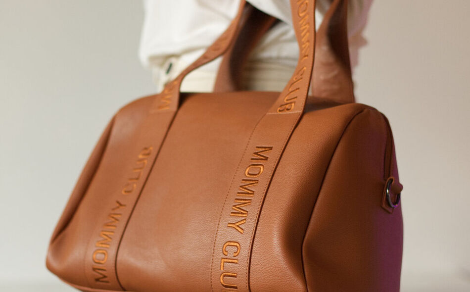 Nusery bag Mommy Club Signature Vegan leather brown