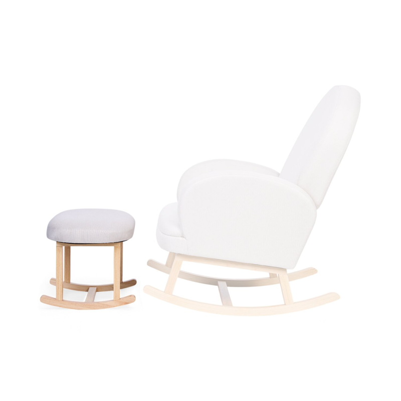 Repose-pieds &agrave; bascule - Lin - Beige 