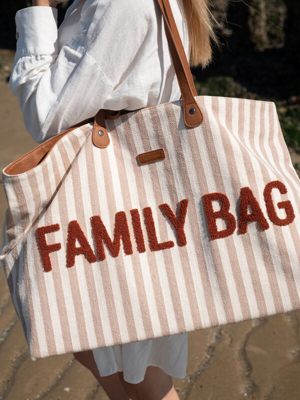 Family Bag - Righe Nude/Terracotta