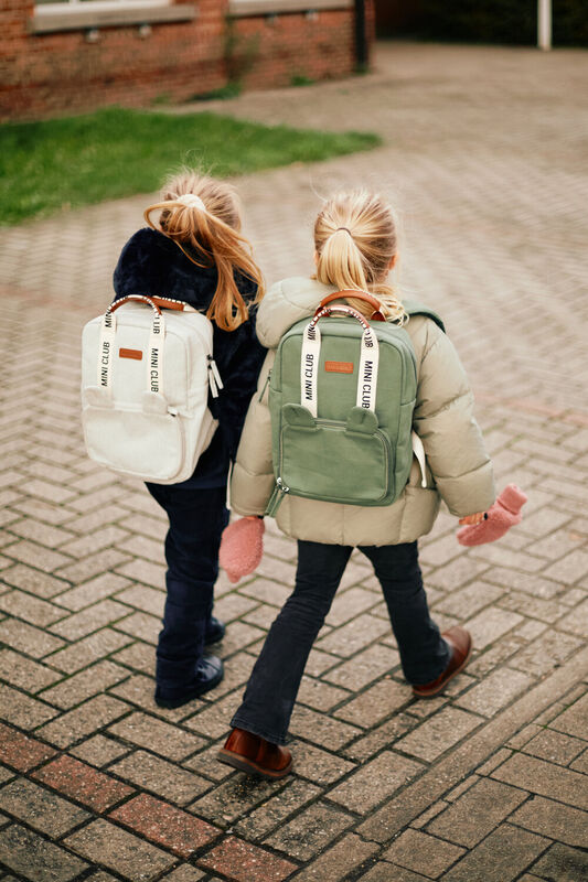 Kids backpack Mini Club Singature Canvas off white