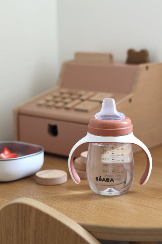 Biber&oacute;n de aprendizaje 2 en 1 de 210 ml TERRACOTTA