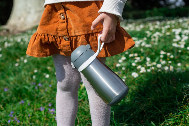 Stainless steel bottle 350 ml mineral grey
