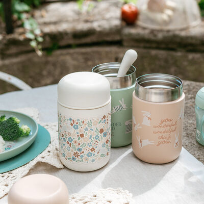 Wonderland 400ml thermos flask - Bunny Pink