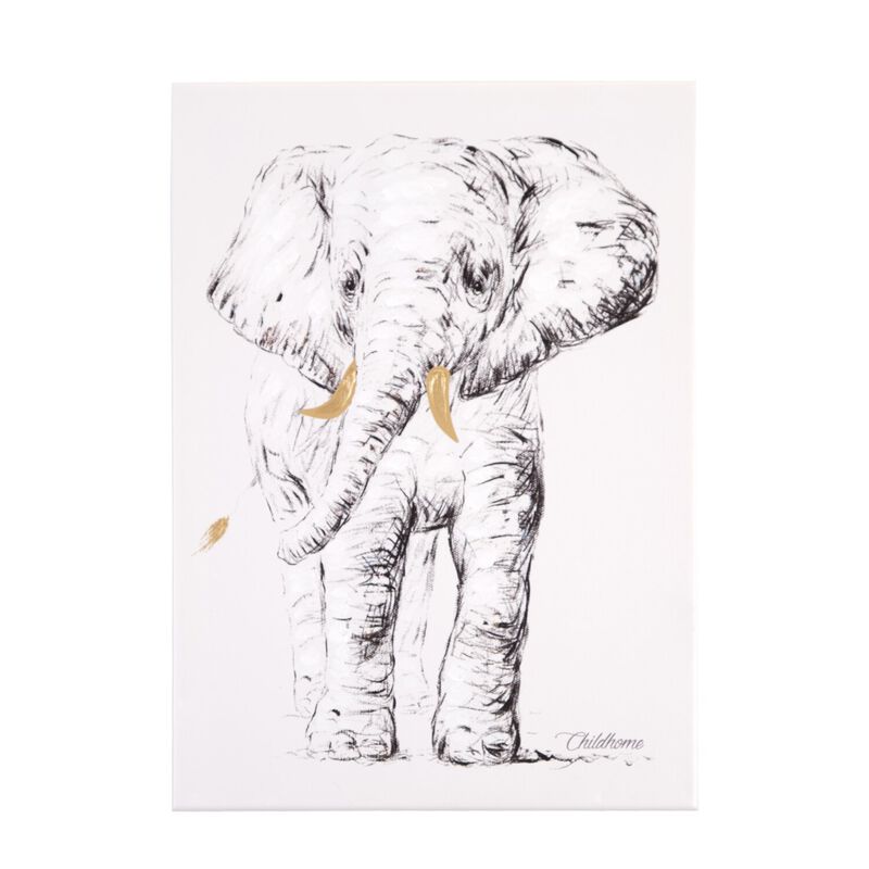 Oil Painting - Elephant + Gold - 30x40 Cm