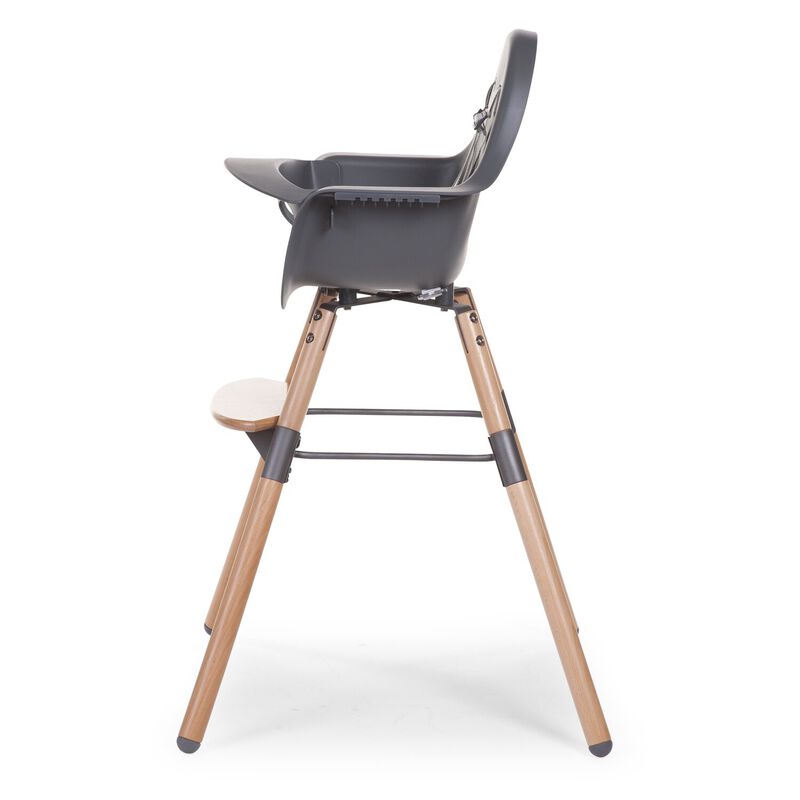 Evolu Chaise Haute - R&eacute;glable En Hauteur (50-75 Cm/*90 Cm) - Naturel Anthracite