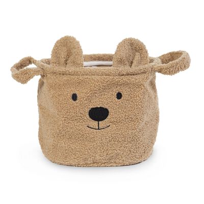 Aufbewahrungskorb - 25x20x20 Cm - Teddy - Braun 
