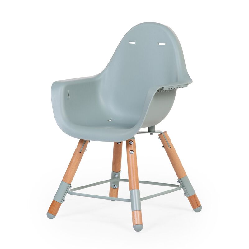 Evolu Chaise Haute - Réglable En Hauteur (50-75 Cm/*90 Cm) - Naturel Menthe (Childhome) - Image 9