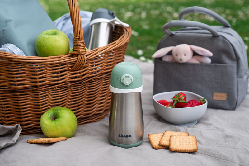 Stainless steel bottle 350 ml sage green 