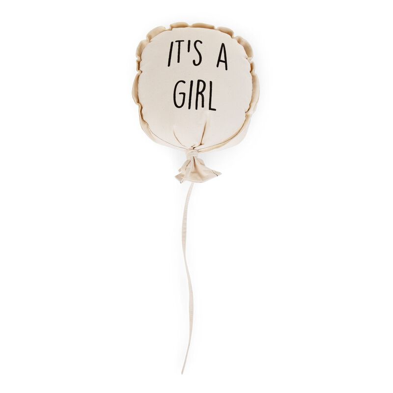Canvas Ballon - It's A Girl - Wanddekoration - 35x26x8 Cm