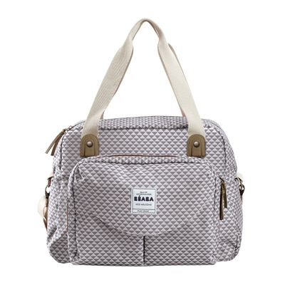Sac &agrave; langer Gen&egrave;ve - Play print Gris/Corail