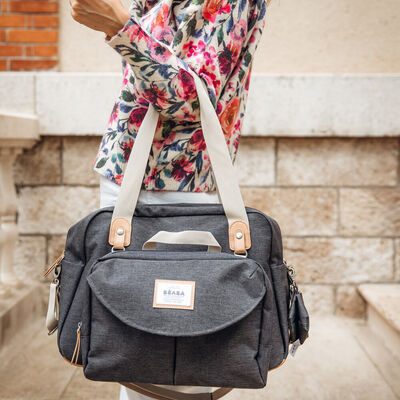 Sac à langer Genève Gris Chiné foncé