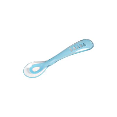 Cuill&egrave;re 2&egrave;me &acirc;ge silicone Bleu