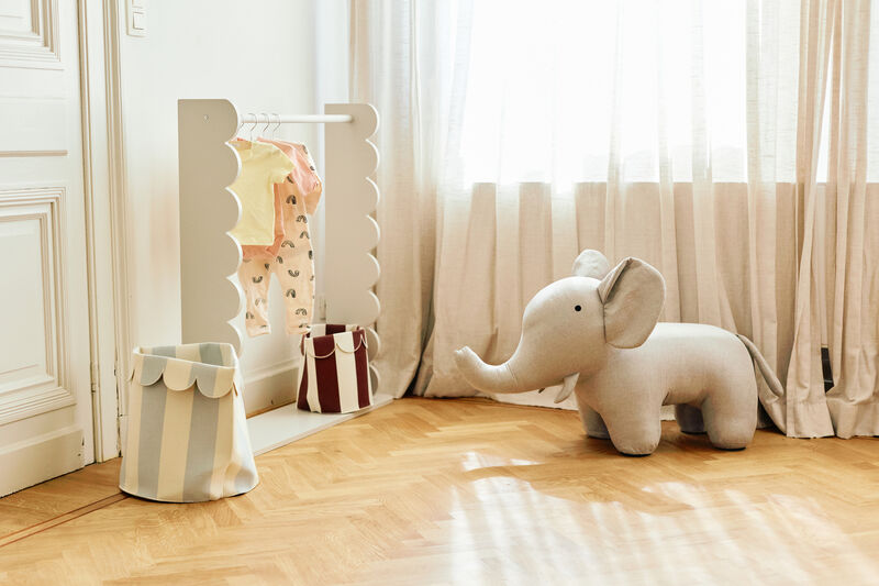 &Eacute;l&eacute;phant debout - Lin - Gris