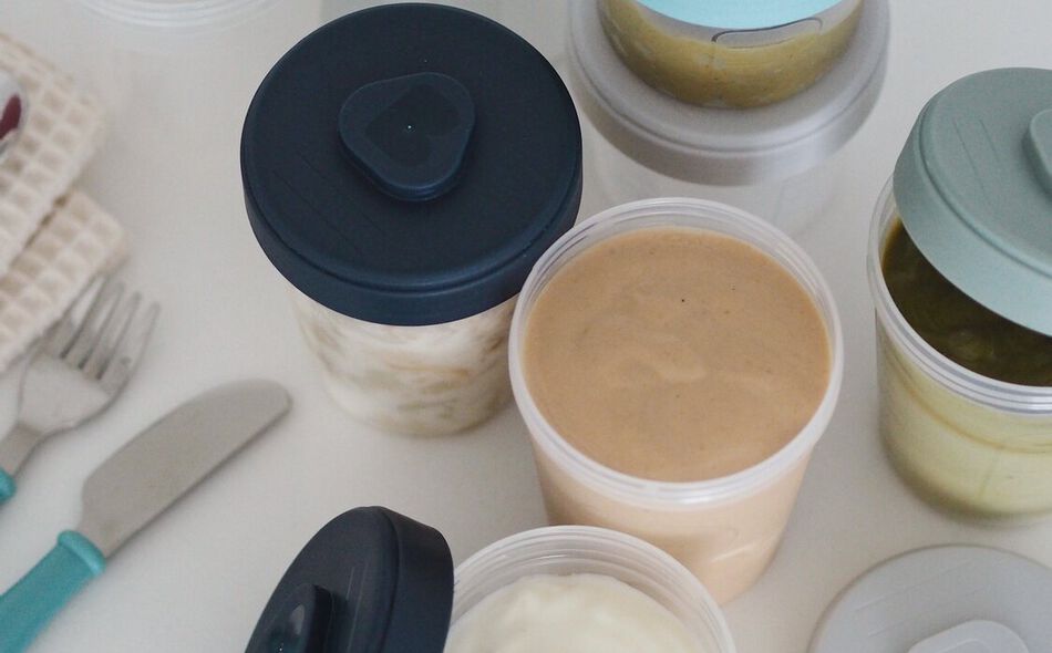 Toddler Food Storage Set -&nbsp;8 Clip portions Container  (4x150 ml + 4x250ml&nbsp;)