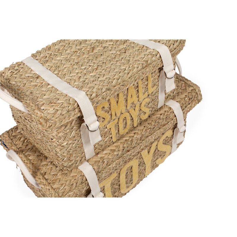 Toybox Rattan Yellow 2pcs