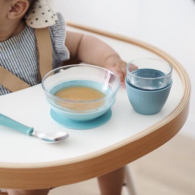 Duralex Glass Meal Set With Soft Protective Suction Pad - Jungle