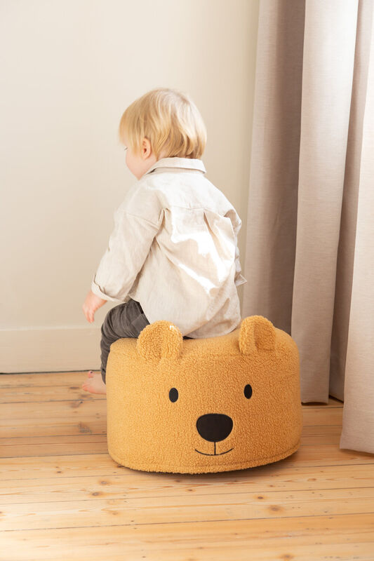 Pouf Teddy marron