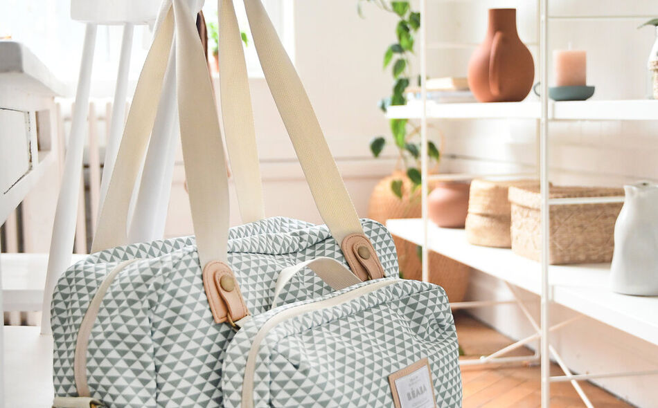 Geneve II Diaper Bag Play Print sage green