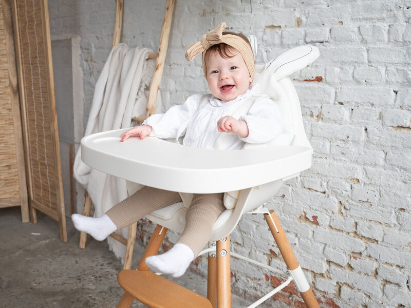 Evolu Feeding Tray & Silicone Play Mat - White