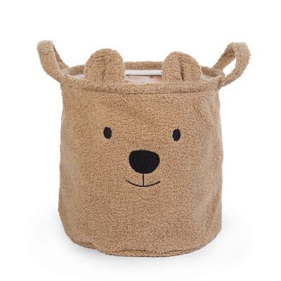 Aufbewahrungskorb - 30x30x30 Cm - Teddy - Braun 