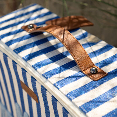 Suitcase Mini Traveller Stripes blue