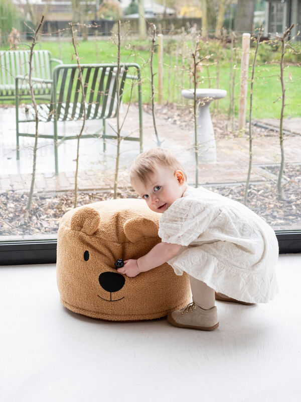 Pouf Teddy marron