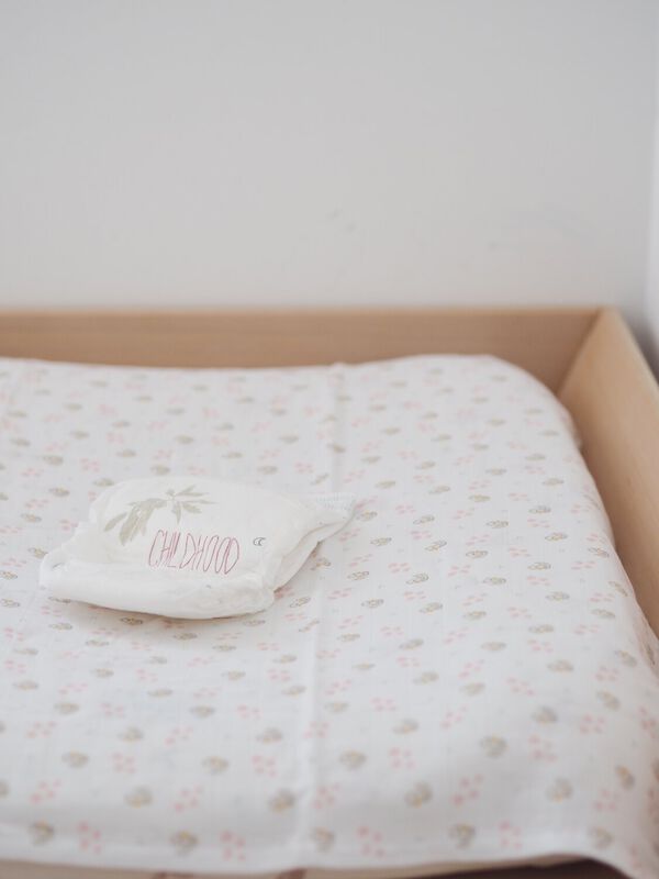 Lot de 3 langes en coton Cygne/Rose