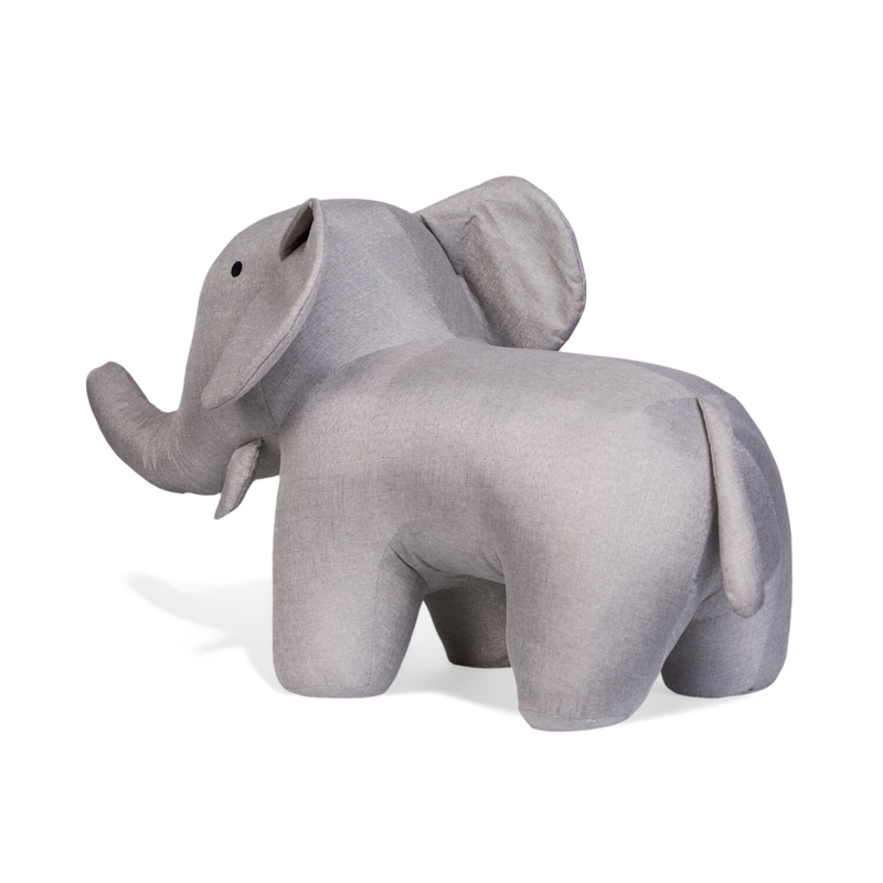 Standing Elephant - Linen - Grey