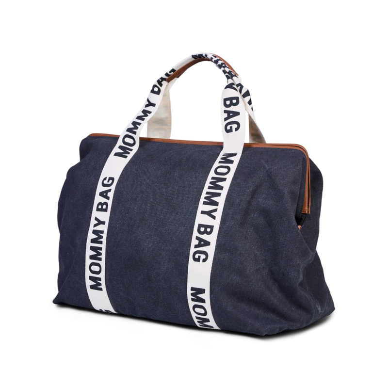 Mommy Bag &reg; Wickeltasche &ndash; Signature-Look - Canvas - Schwarz