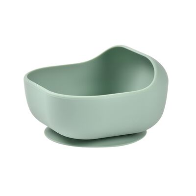 Siliconen kom met zuignap Sage green Siliconen kom met zuignap Sage green