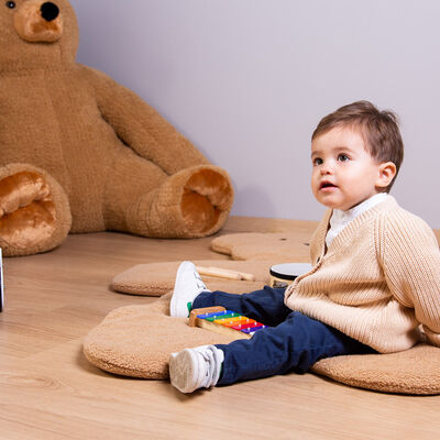 Krabbeldecke 150cm Teddy braun