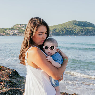 Occhiali 0-9 mesi Baby heart - Cotton candy