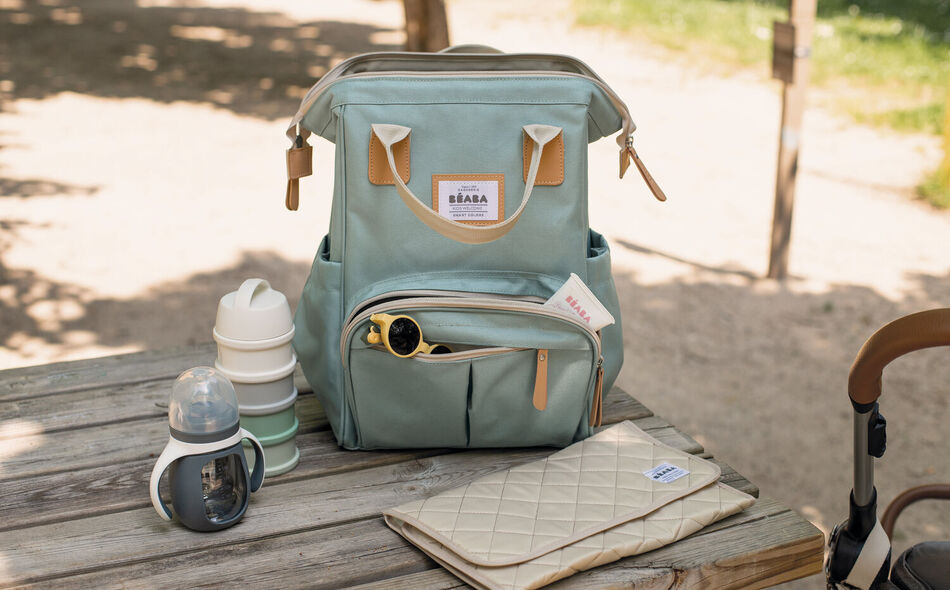 Wellington Diaper Bag sage green