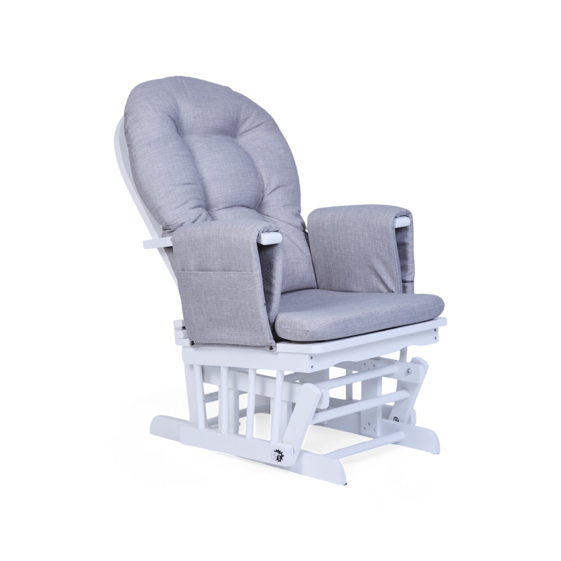 Gliding Chair With Footrest - Canvas - Grey