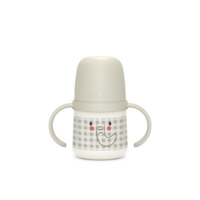 Suavinex - Biberon phosphorescent avec anses et bec silicone Night&Day +6m Elephant