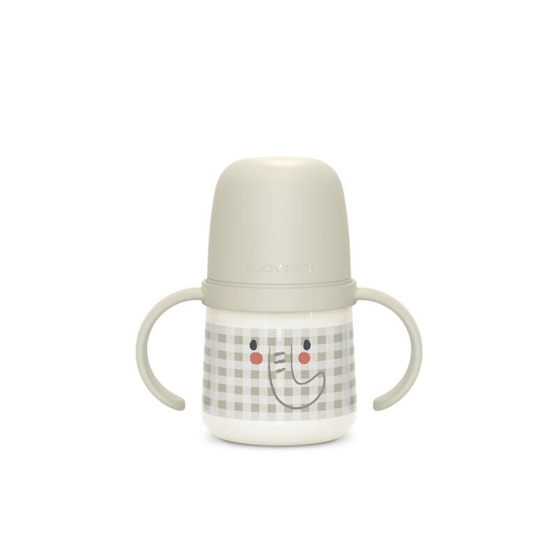 Biberon phosphorescent avec anses et bec silicone Night&Day +6m Elephant (Suavinex) - Couverture