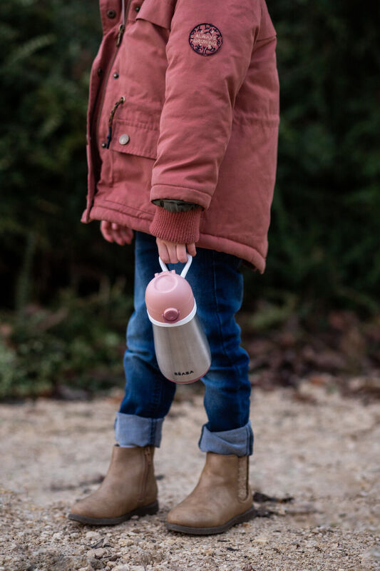 Stainless steel bottle 350 ml old pink