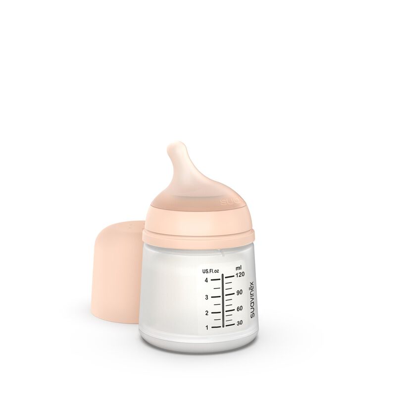 Zer&oslash;.Zer&oslash; Anti-Kolik-Babyflasche 120 ml &ndash; Einheitsgr&ouml;&szlig;e, speziell f&uuml;rs Stillen - Fair