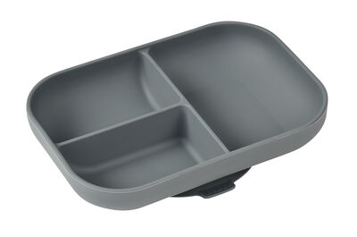 Divided silicone plate mineral grey
