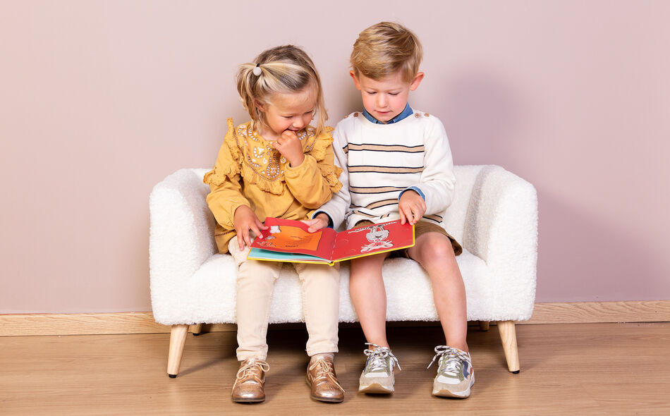 Panca per bambini Teddy offwhite